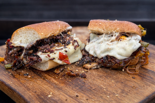 Brisket Cheesesteak Sandwiches