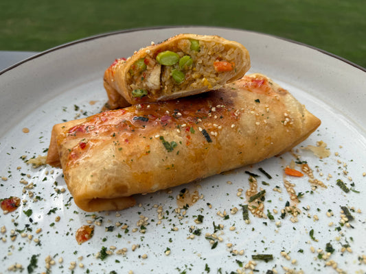 Japanese-Style Chicken Stir-Fry Chimichanga